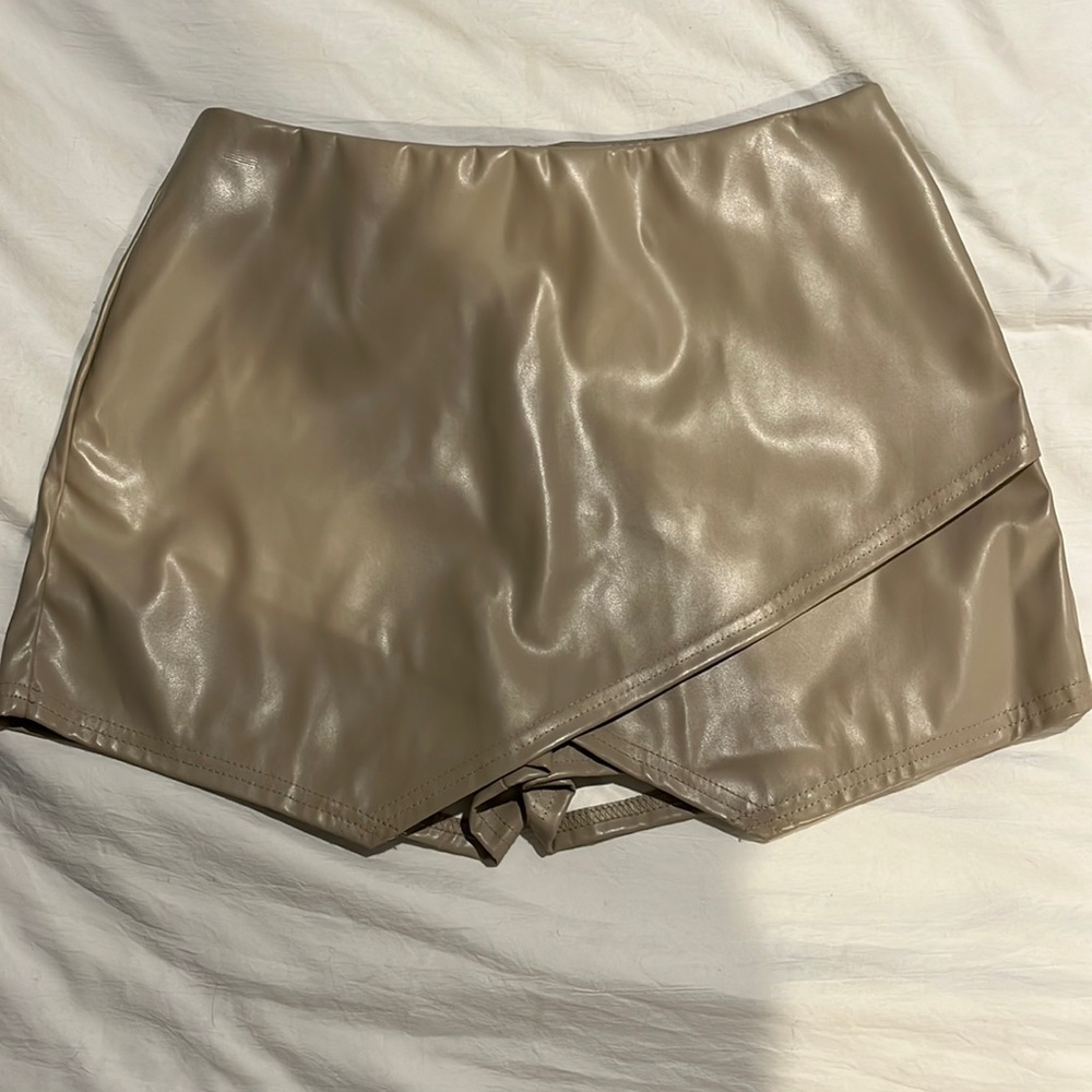Pleather skort